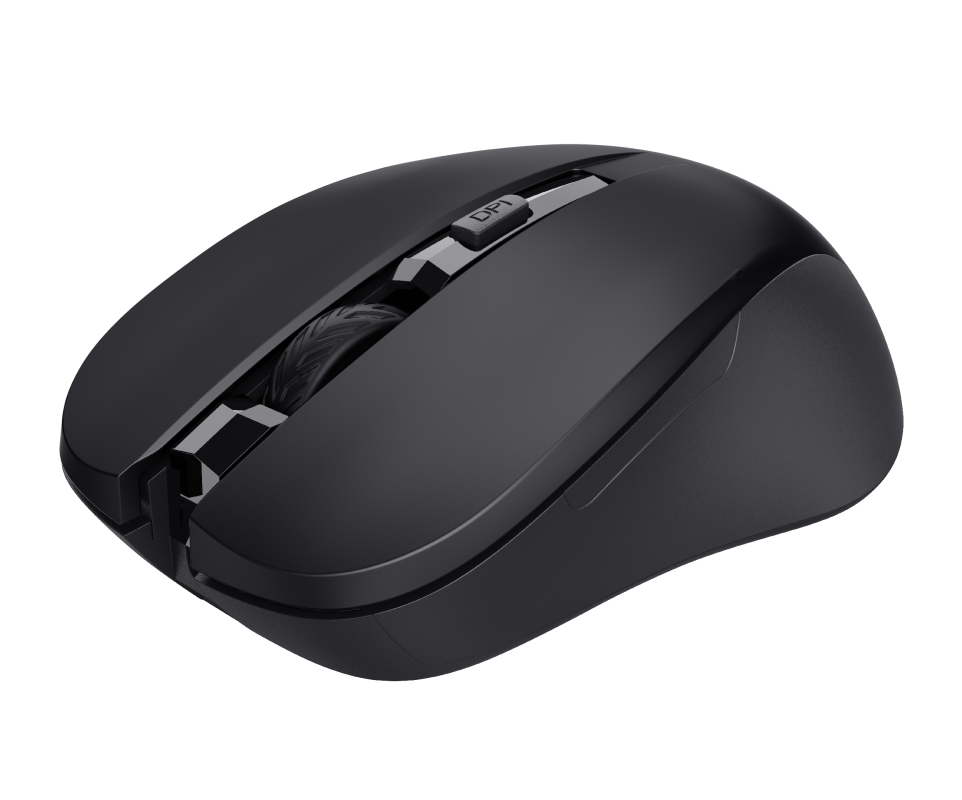 Mydo Silent Click Wireless Mouse - black-Visual