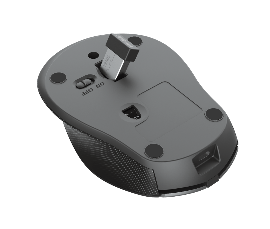 Zaya Rechargeable Wireless Mouse - black-Bottom