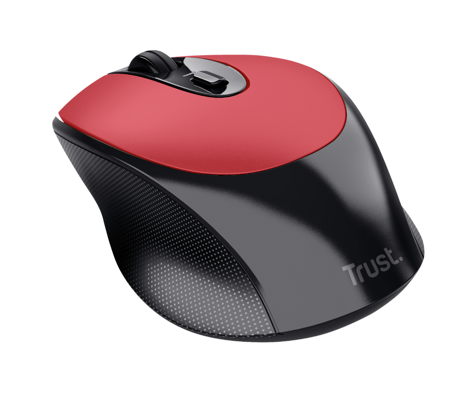 Zaya Rechargeable Wireless Mouse - red-Visual