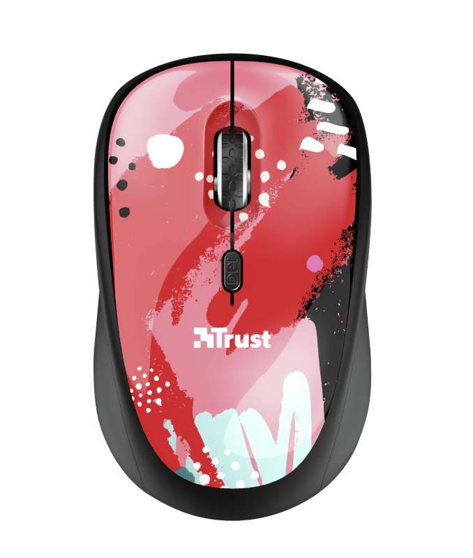 Yvi Wireless Mouse - red brush-Top