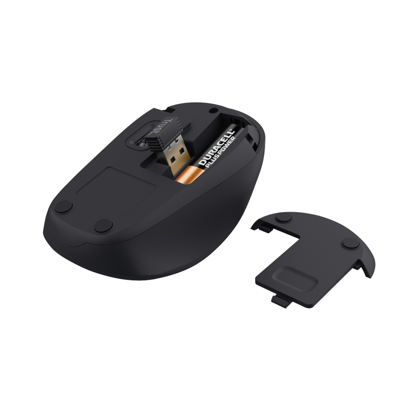 Yvi+ Silent Wireless Mouse Eco - black-Bottom